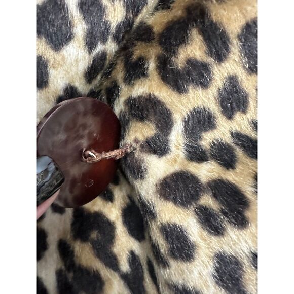 Vintage 1960s Kilimanjaro Sidney Blumenthal Faux Fur Leopard Coat Medium Large - Picture 4 of 9